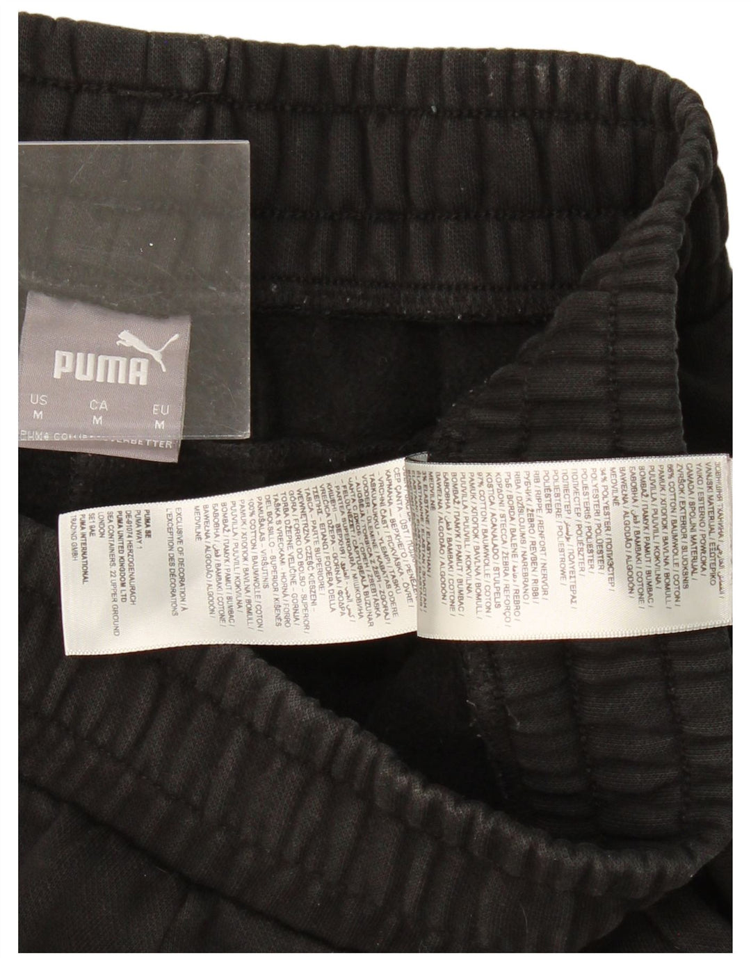 PUMA Mens Calças de treino Joggers Médio Algodão Preto