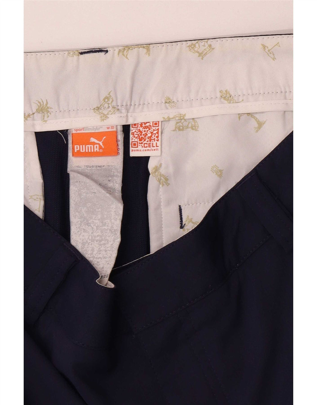 Shorts Chino Feminino Puma W32 Grande Azul Marinho