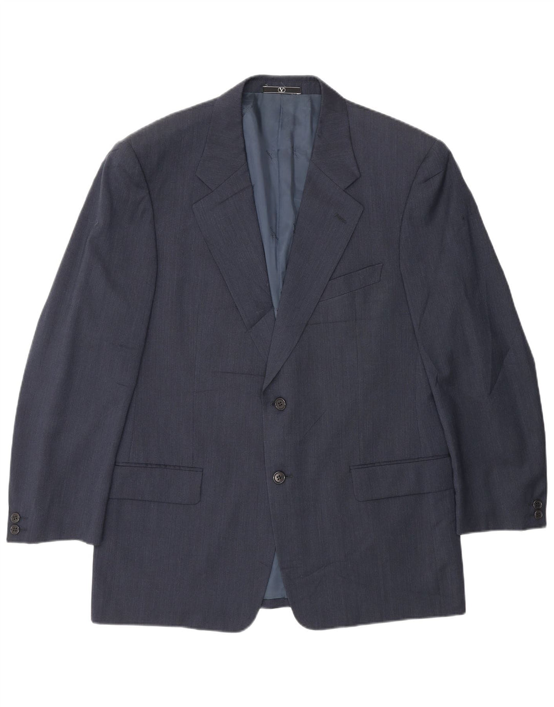 Jaqueta Blazer Masculina Valentino com 2 Botões IT 52 XL Azul Marinho Nova Lã