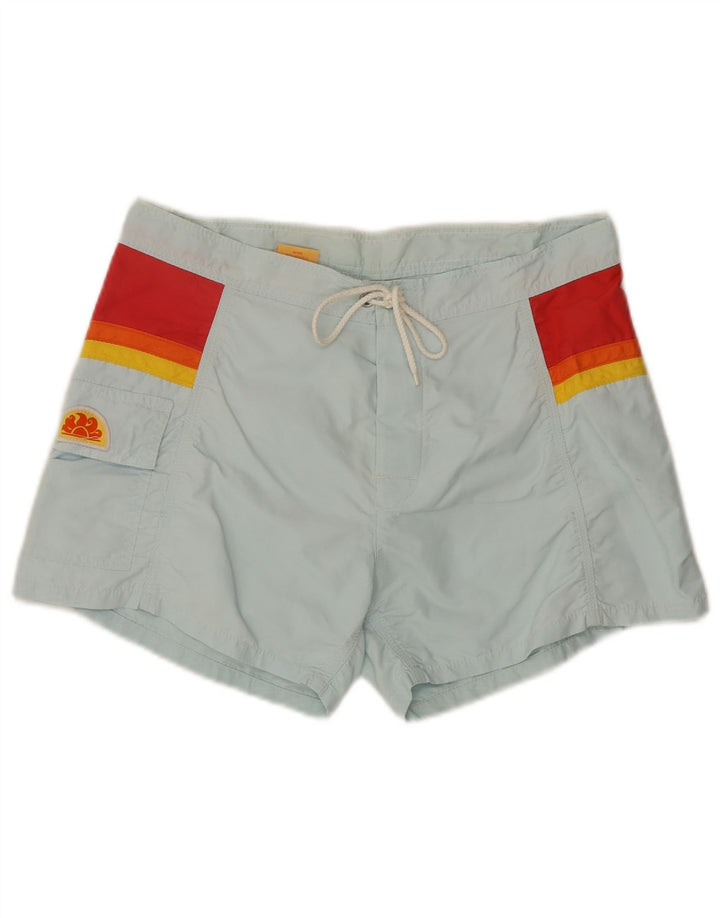 Shorts de natação masculino Sundek médio azul colorblock nylon