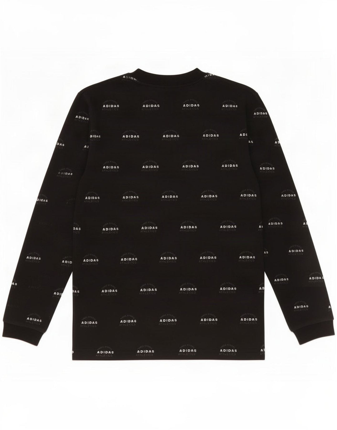 Adidas Mens Graphic Moletom Jumper Pequeno Algodão Preto