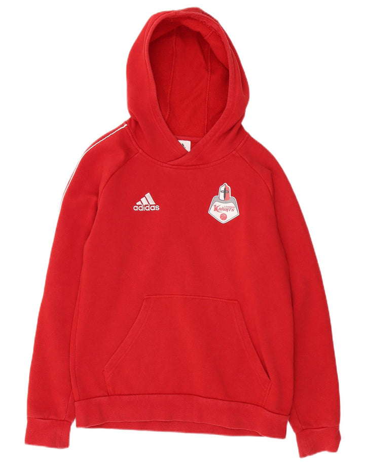 ADIDAS Boys Legnano Basket Knights Hoodie Jumper 13-14 Anos Vermelho