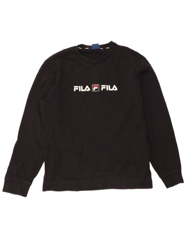 Fila moletom gráfico masculino jumper 2XL preto