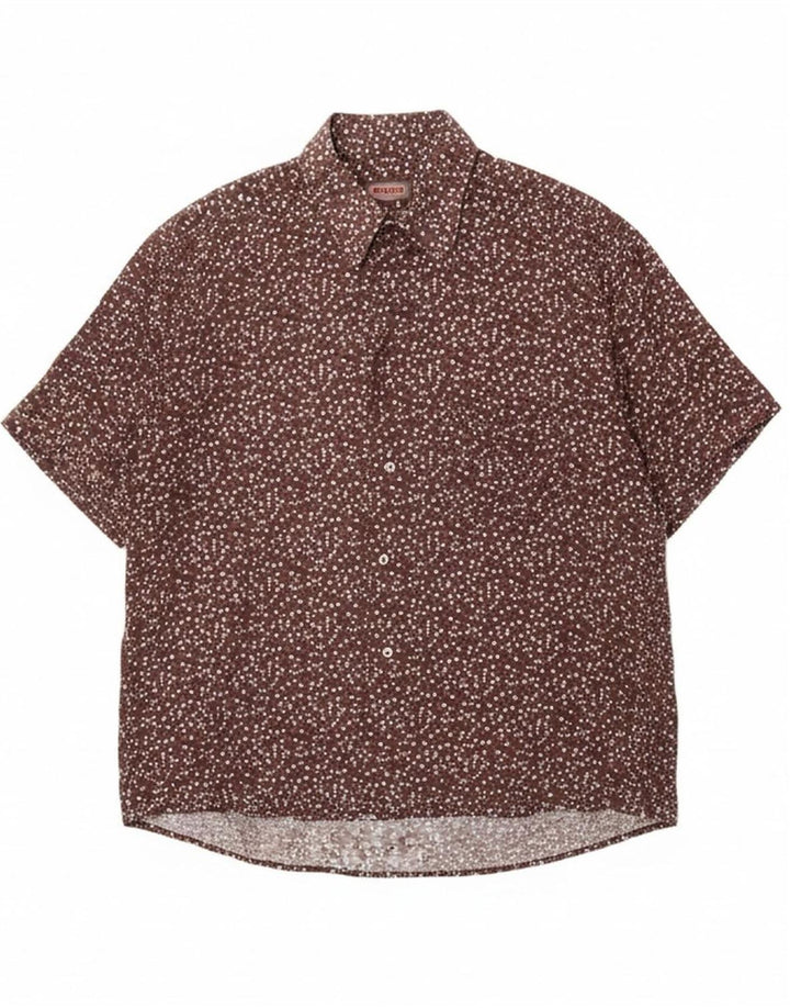 Camisa masculina de manga curta TIPO'S 2XL marrom floral