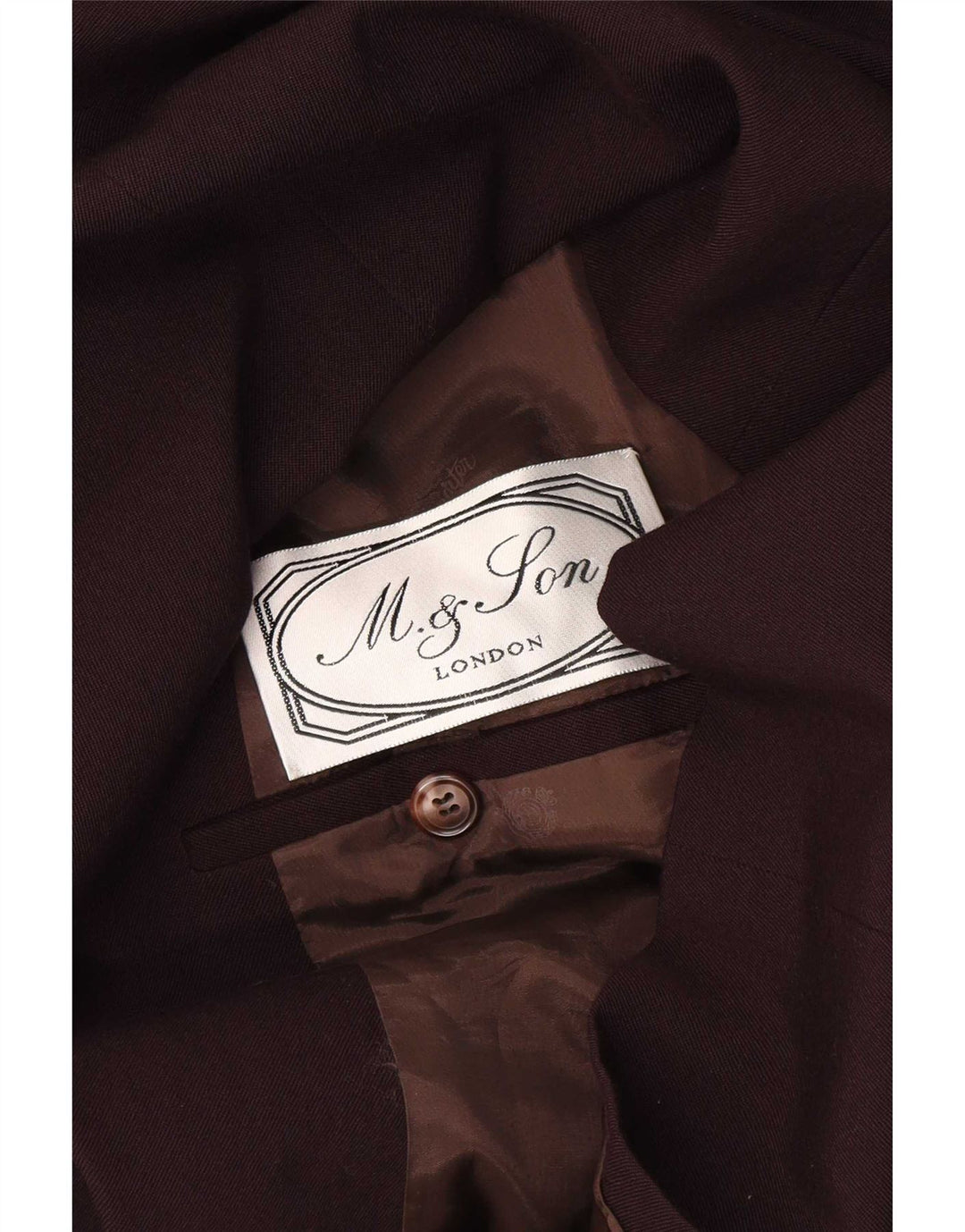 Jaqueta blazer masculina vintage com peito duplo Reino Unido 38 Médio Borgonha