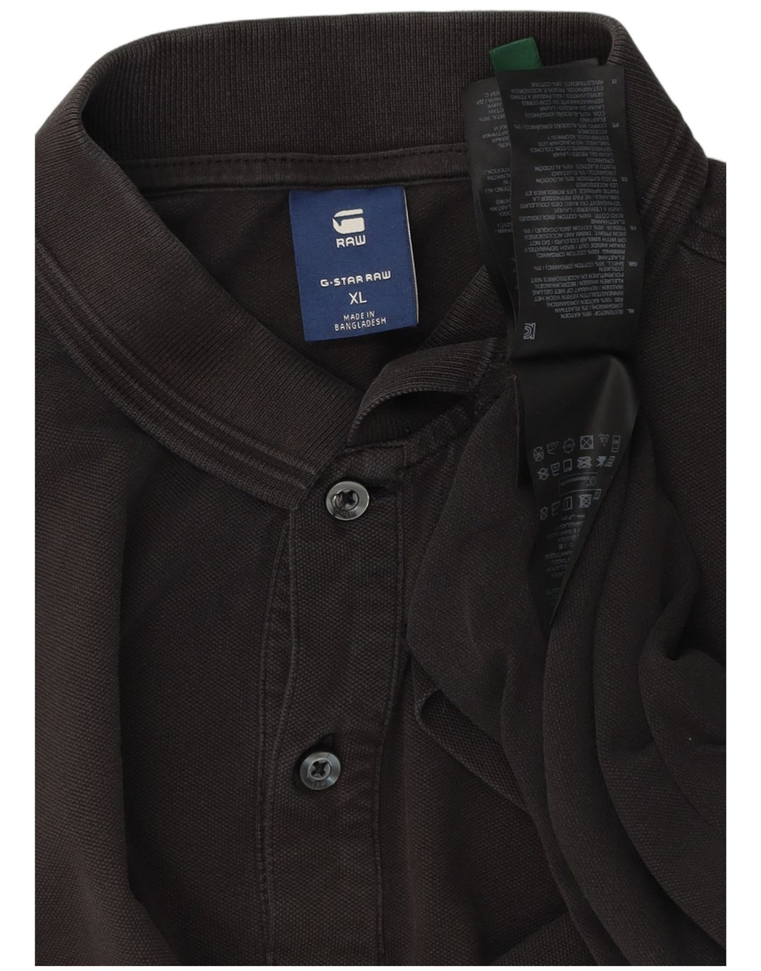 Camisa polo masculina G-Star XL algodão preto