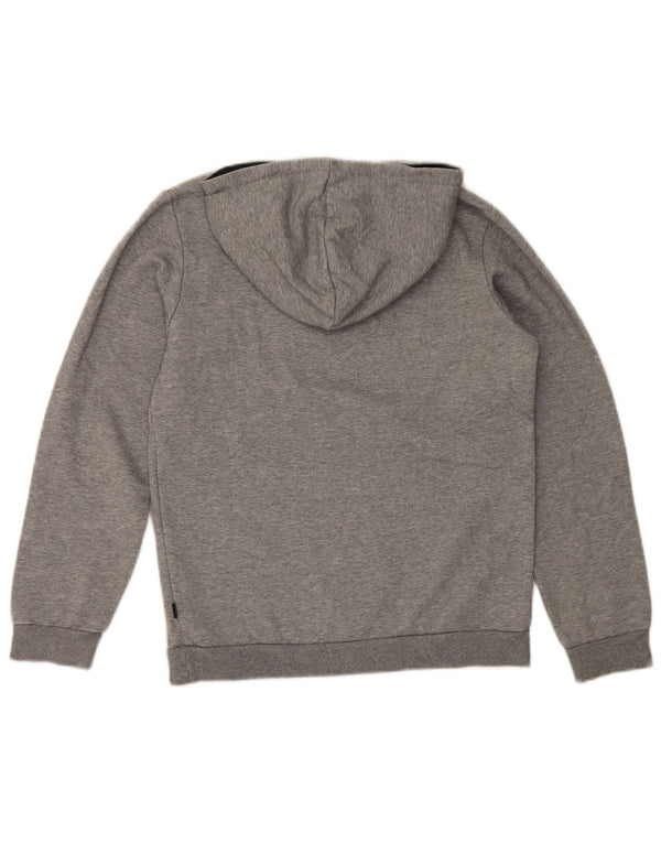 Jumper com capuz gráfico feminino Puma 13-14 anos algodão manchado cinza