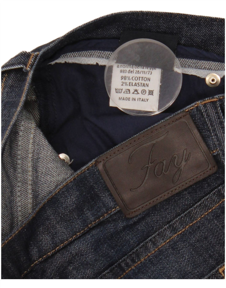 Calça jeans reta feminina Fay W32 L28 algodão azul marinho