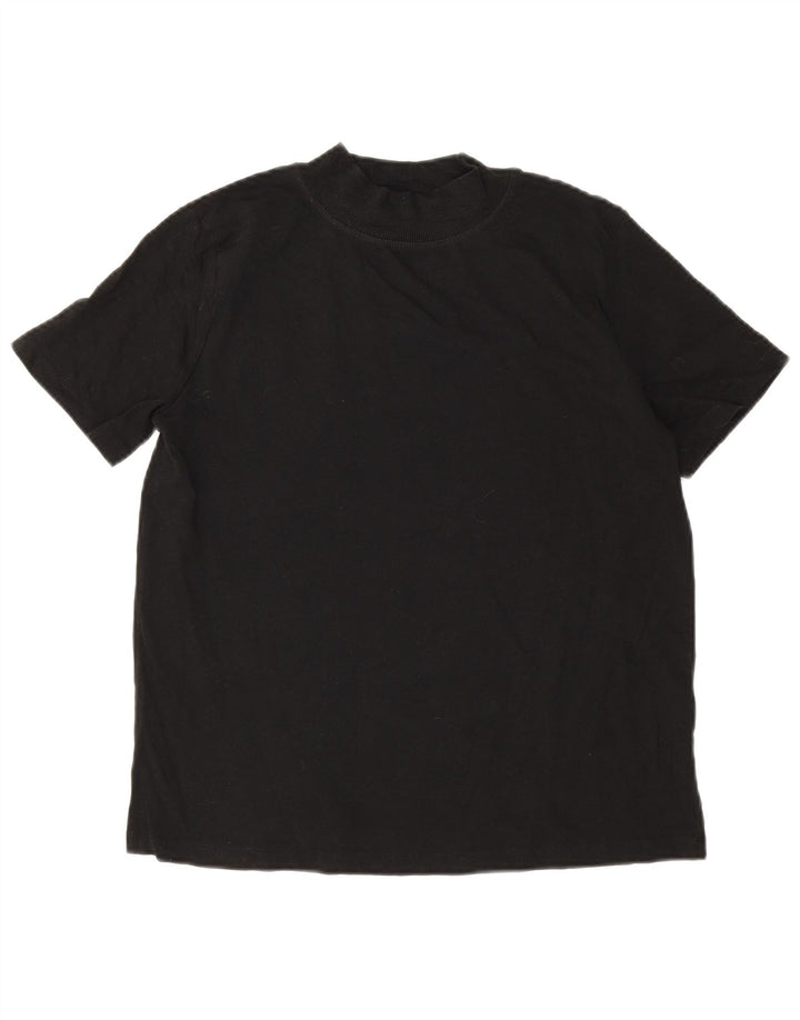 Camiseta feminina Zara Top UK 10 pequena preta