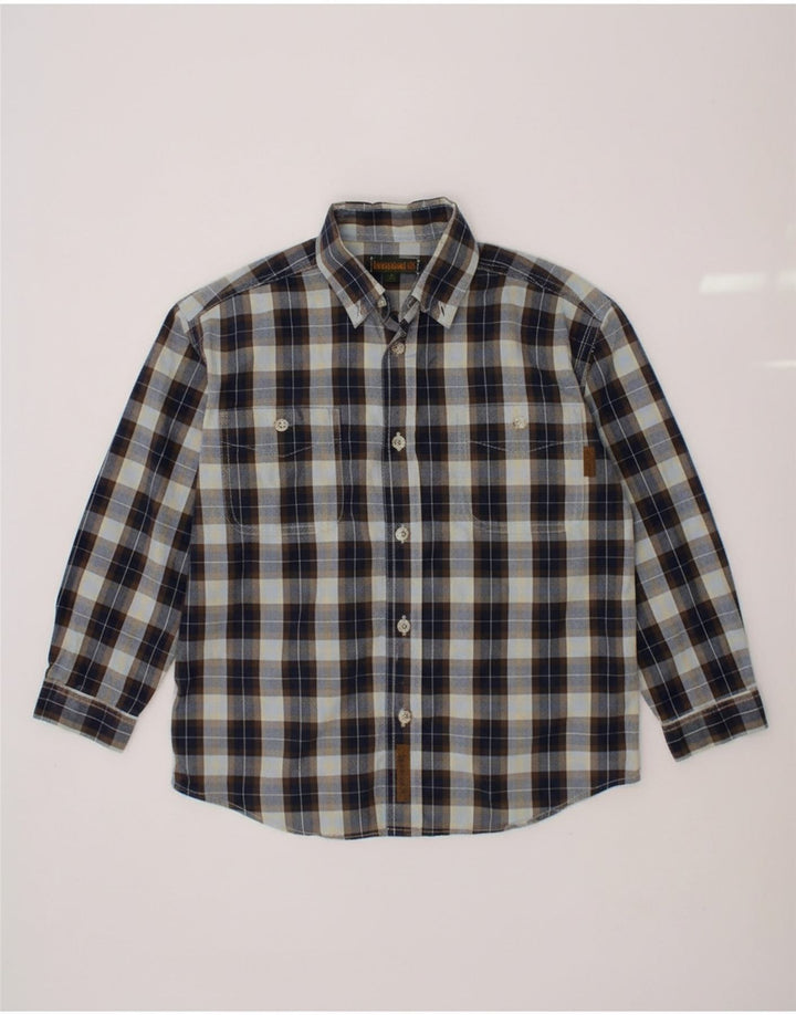 Camisa TIMBERLAND Menino 5-6 Anos Azul Xadrez Algodão