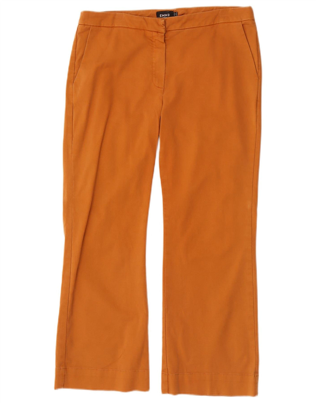 Marella Calça feminina EMME Bootcut Chino W30 L26 laranja