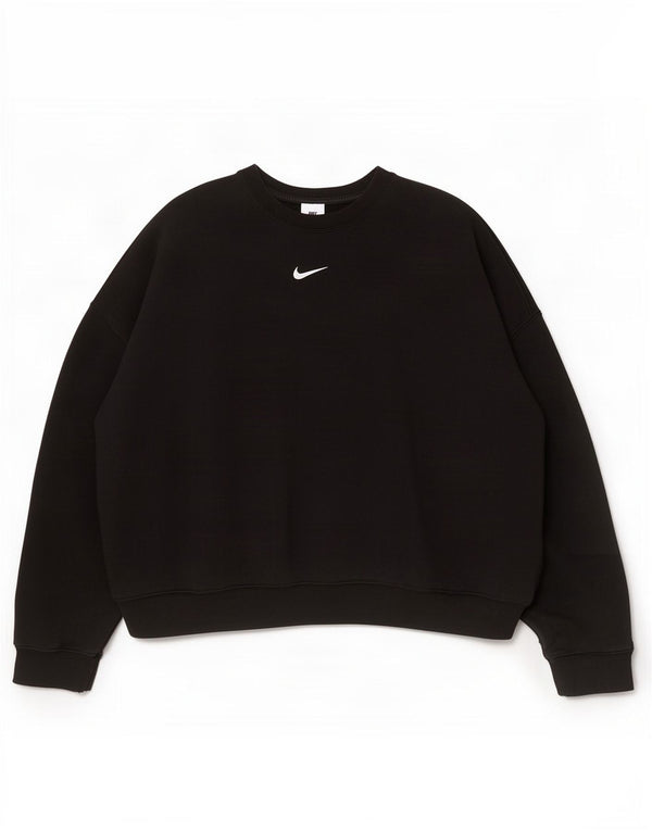 Nike feminino oversized moletom jumper UK 18 XL preto algodão
