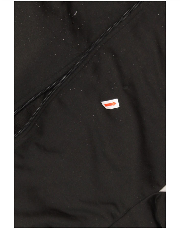 PUMA Womens Tracksuit Top Jacket UK 8 Pequeno Preto Colourblock Poliéster