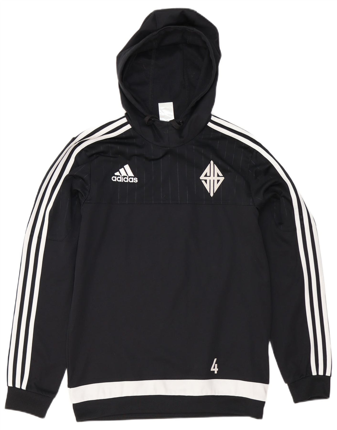 Adidas masculino gráfico moletom com capuz pequeno preto colorblock poliéster