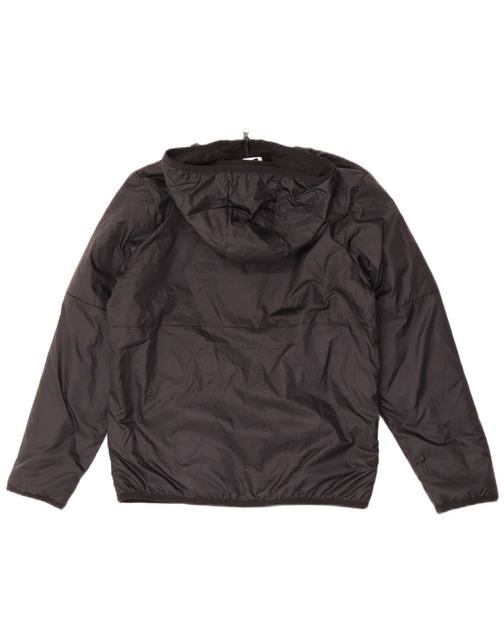 Jaqueta corta-vento Nike Boys com capuz 12-13 anos médio preto poliéster