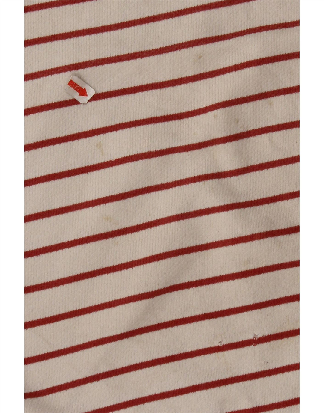 FAT FACE Top feminino de manga comprida Reino Unido 8 pequeno algodão listrado branco