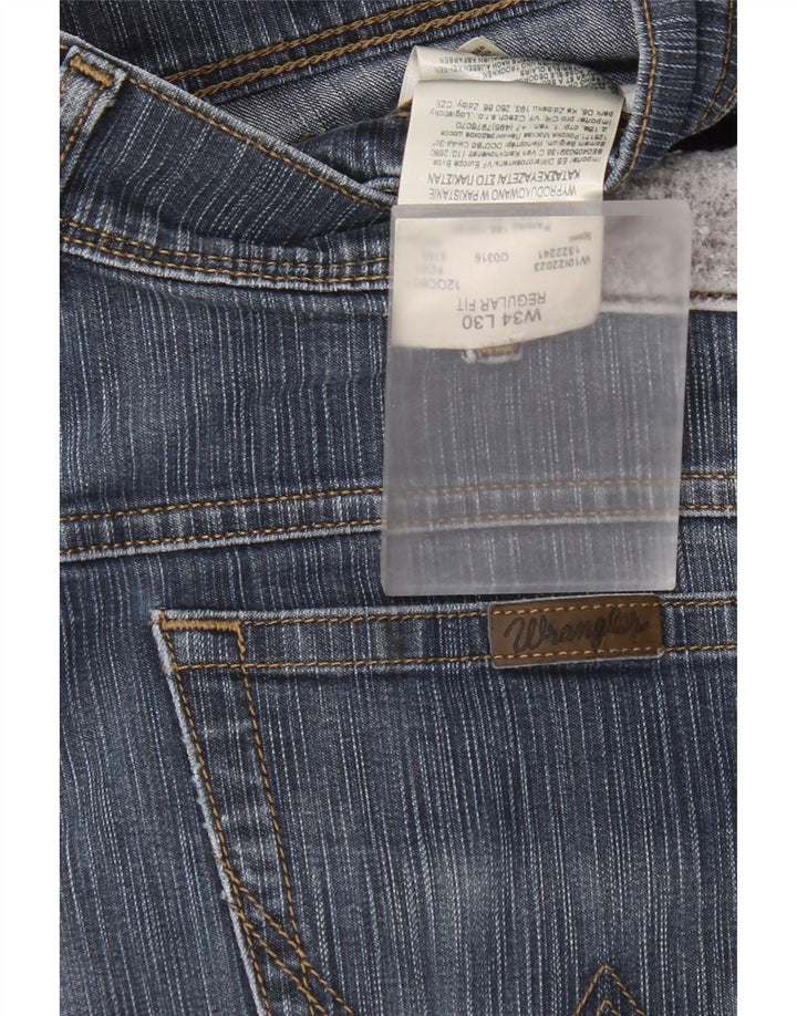 Wrangler feminino regular fit jeans reto W34 L30 algodão azul