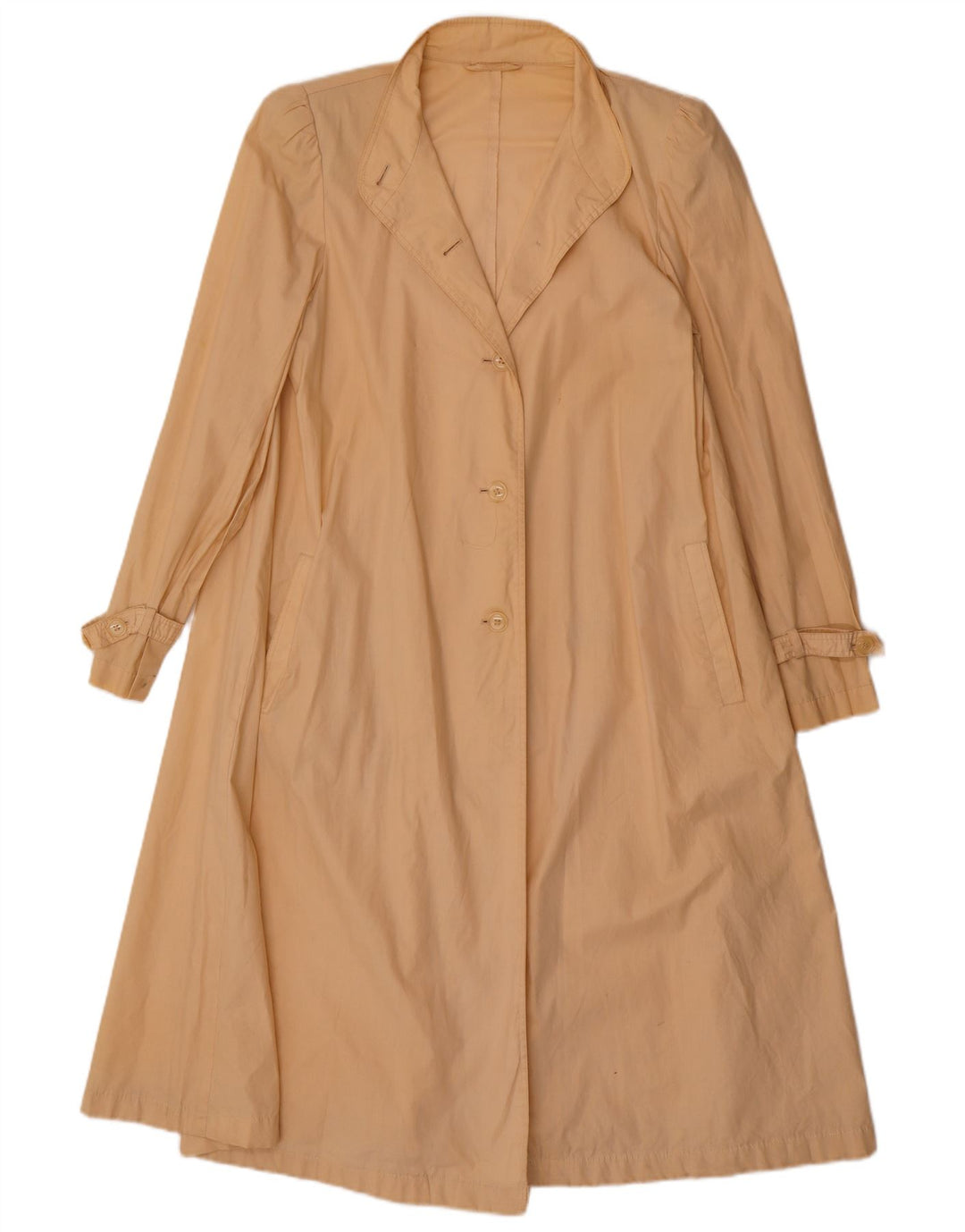 Sobretudo feminino vintage UK 14 bege médio