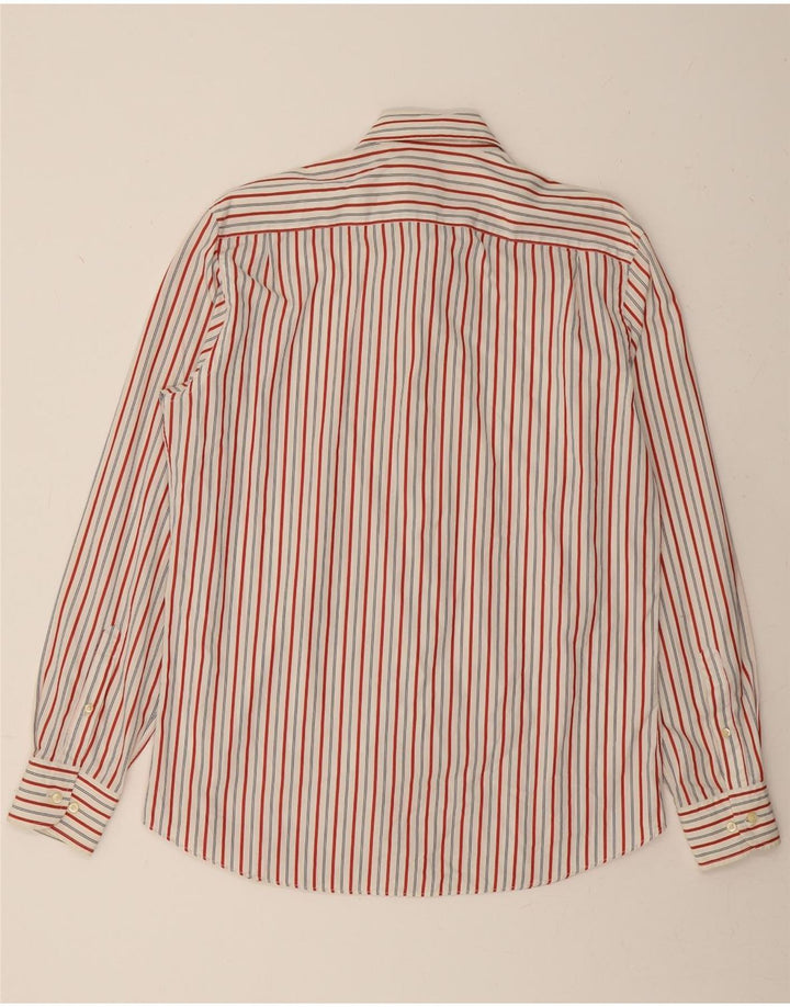 MASSIMO DUTTI Mens Shirt Large Red Striped Cotton Vintage Massimo Dutti and Second-Hand Massimo Dutti from Messina Hembry 