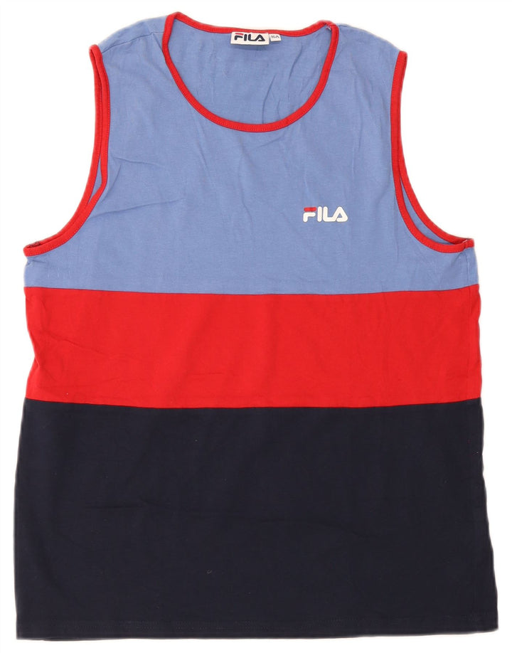 FILA Colete Masculino Top 15-16 Anos Colorblock Multicolorido