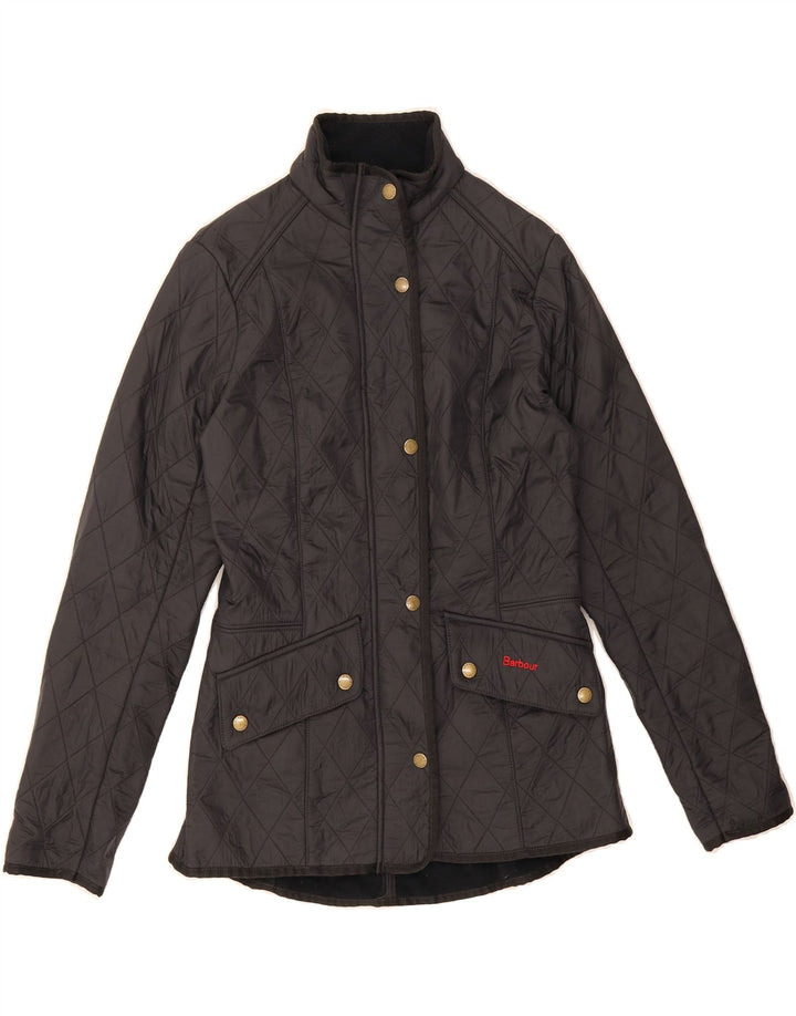 BARBOUR Womens Quilted Jacket UK 10 Small  Navy Blue Vintage Barbour and Second-Hand Barbour from Messina Hembry 