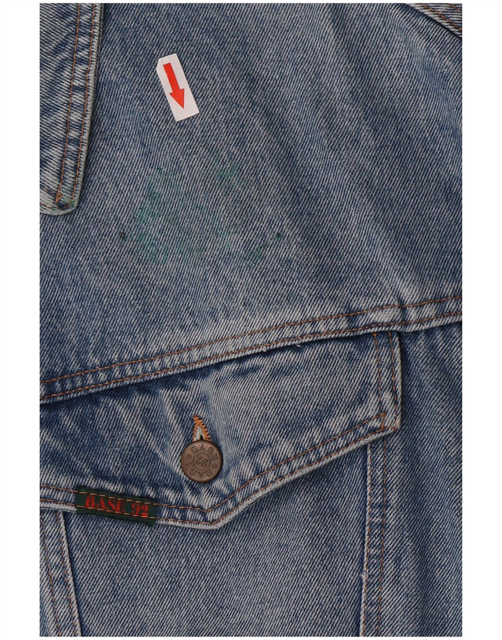 Jaqueta jeans masculina Base 92 UK 42 XL algodão azul