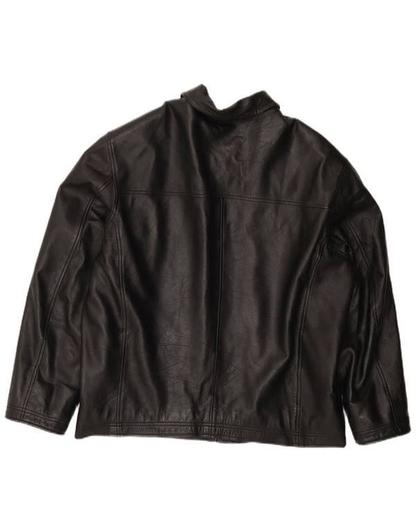 Jaqueta de couro masculina Route 66 UK 42 XL couro preto