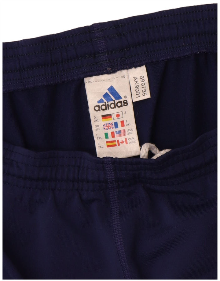 Shorts esportivos masculinos Adidas 2XL poliéster azul marinho