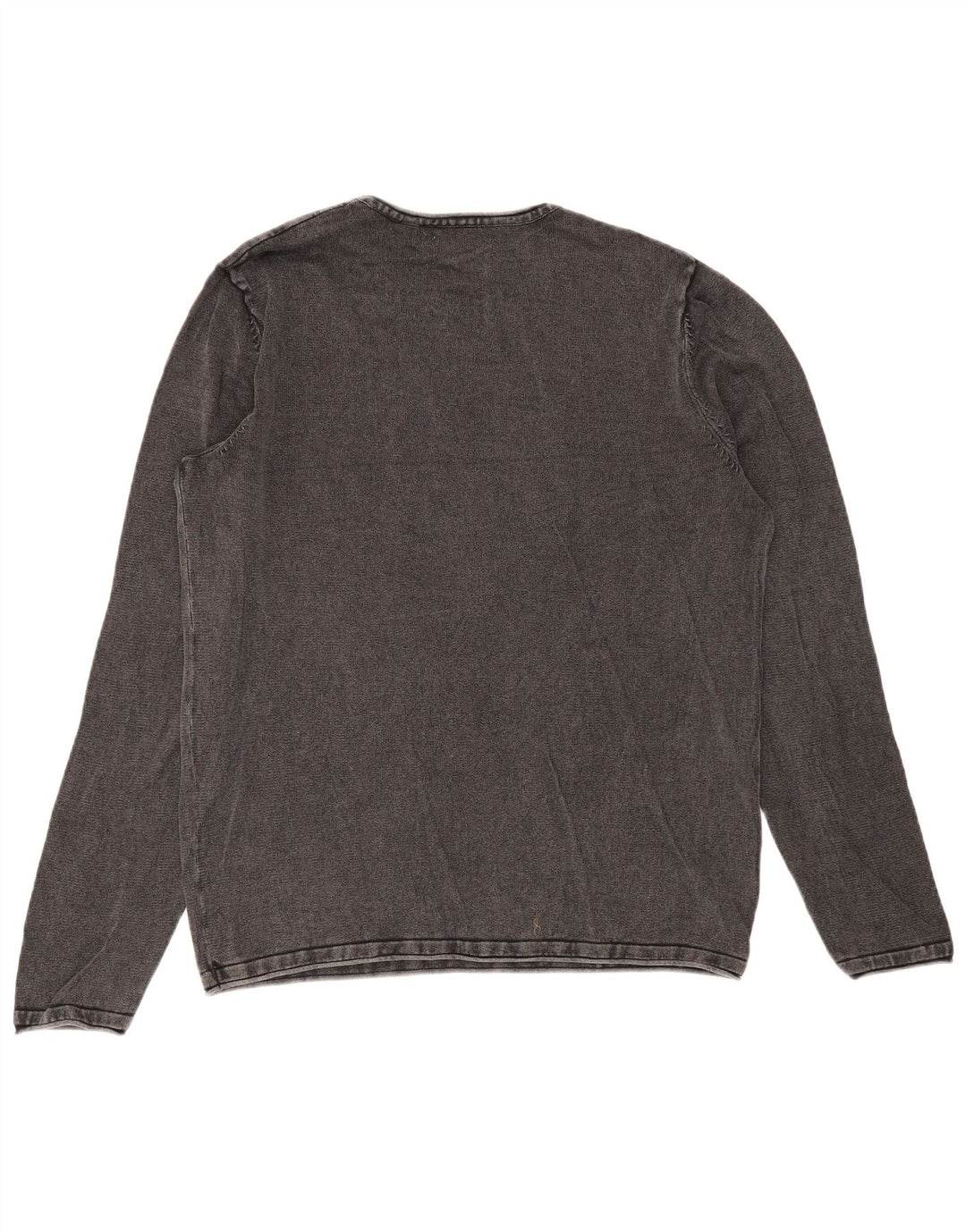 Jack & Jones Top masculino de manga comprida de algodão cinza médio