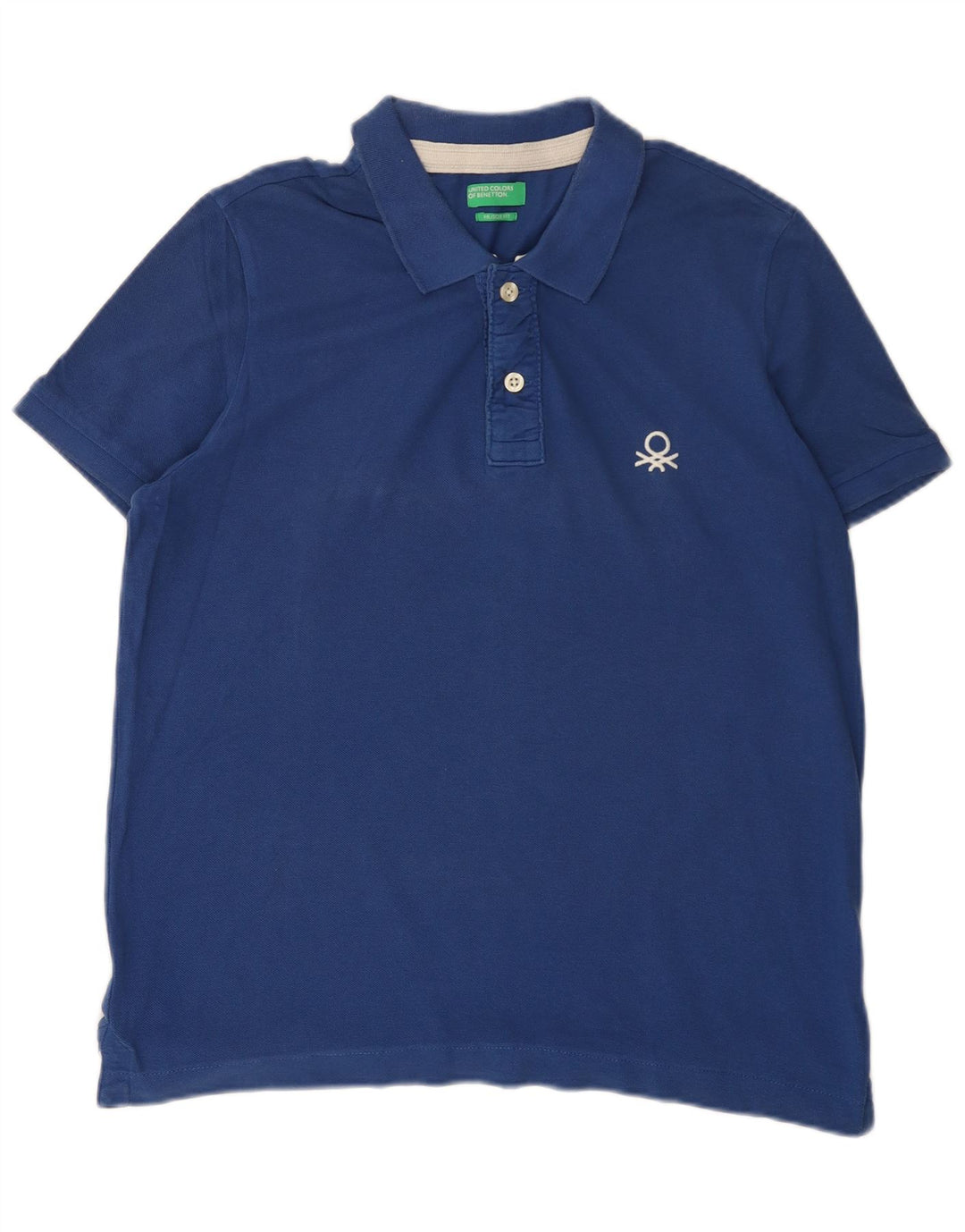 Camisa polo masculina Benetton Muscle XL algodão azul