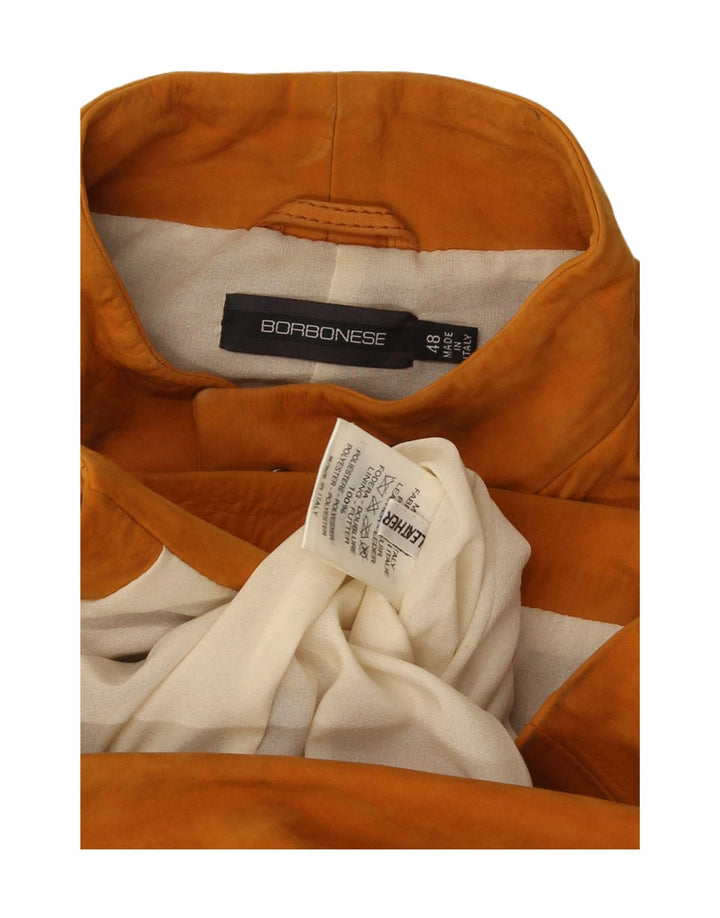 Jaqueta feminina de camurça Borbonese IT 48 XL couro marrom
