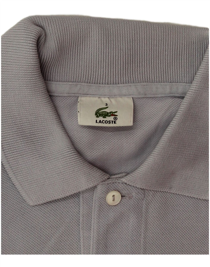 Camisa polo masculina Lacoste tamanho 3 pequeno algodão azul