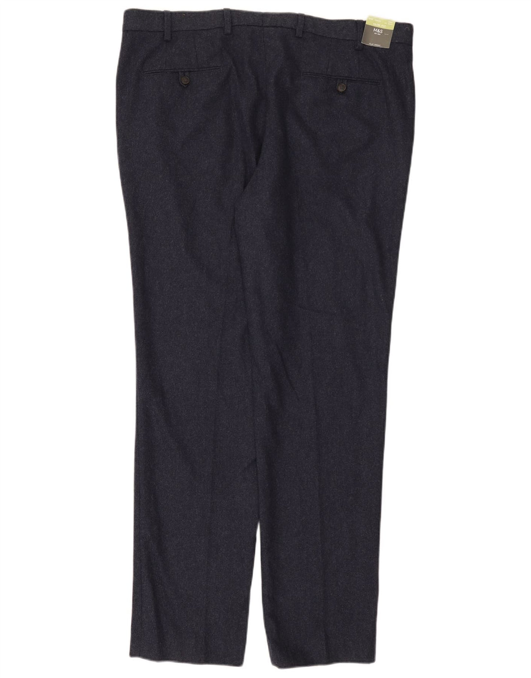 Calça Chino Slim Masculina Marks & Spencer W40 L33 Azul Marinho Lã