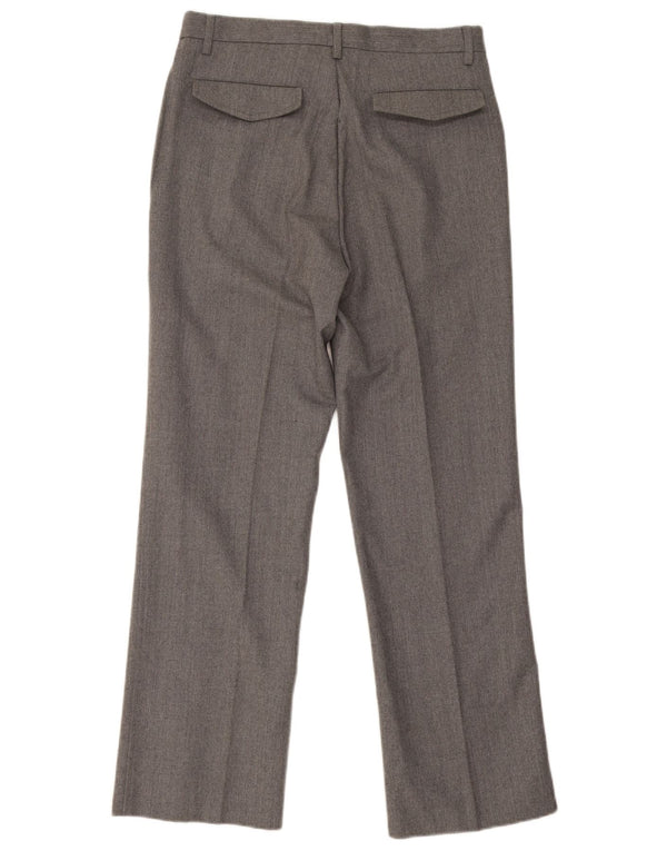 Calça masculina Sisley Straight Suit IT 46 pequena W28 L29 cinza acetato