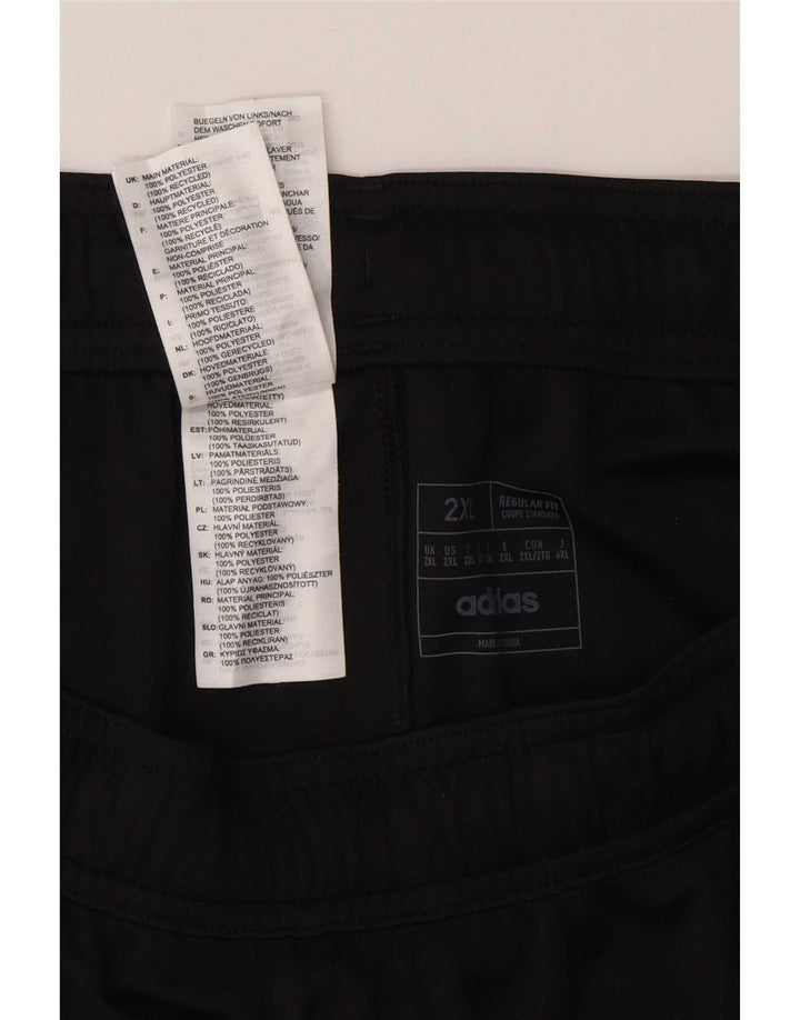 Shorts esportivos masculinos Adidas Regular Fit 2XL poliéster preto
