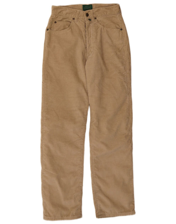 Calça masculina reta de veludo cotelê Best Company W28 L30 bege