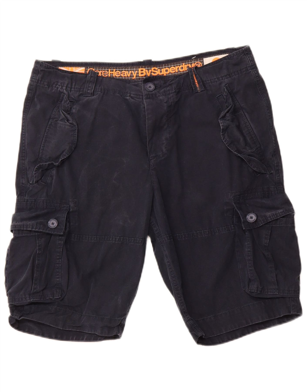 Shorts cargo masculino SUPERDRY XL W38 algodão azul marinho
