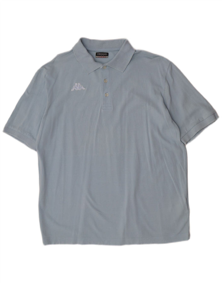 Camisa polo masculina Kappa grande algodão azul