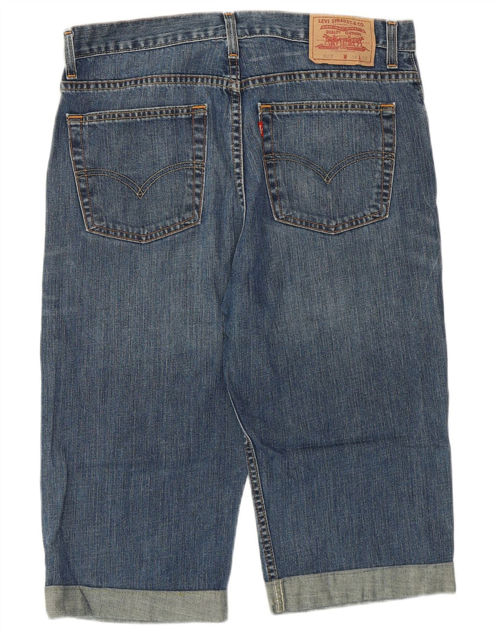 Shorts jeans feminino Levi's 607 Regular W34 grande azul