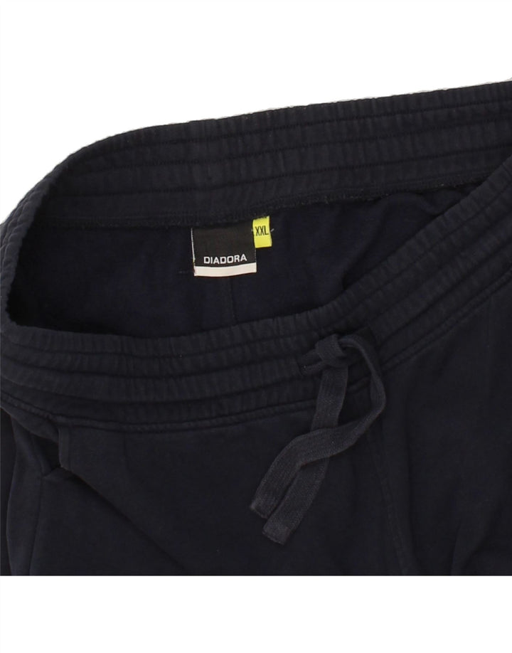 DIADORA Mens Tracksuit Trousers 2XL Navy Blue Cotton Vintage Diadora and Second-Hand Diadora from Messina Hembry 