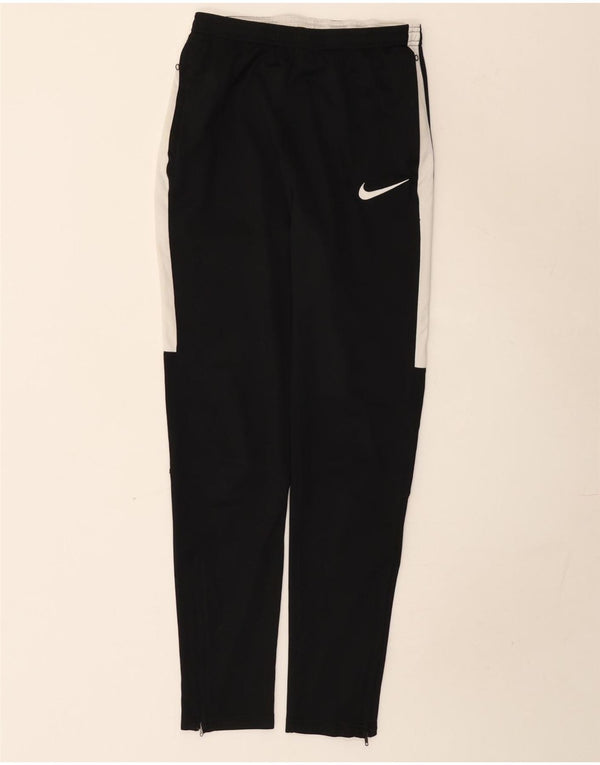 Calça de treino masculina Nike Dri Fit pequena preta colorblock poliéster