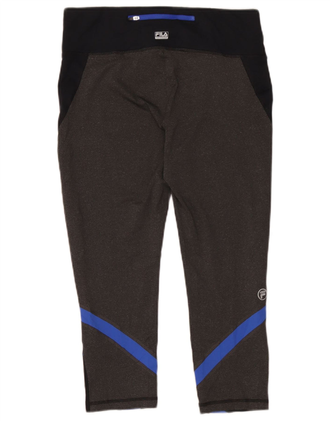 Fila Womens Capri Leggings UK 14 Médio Preto Colourblock Poliéster