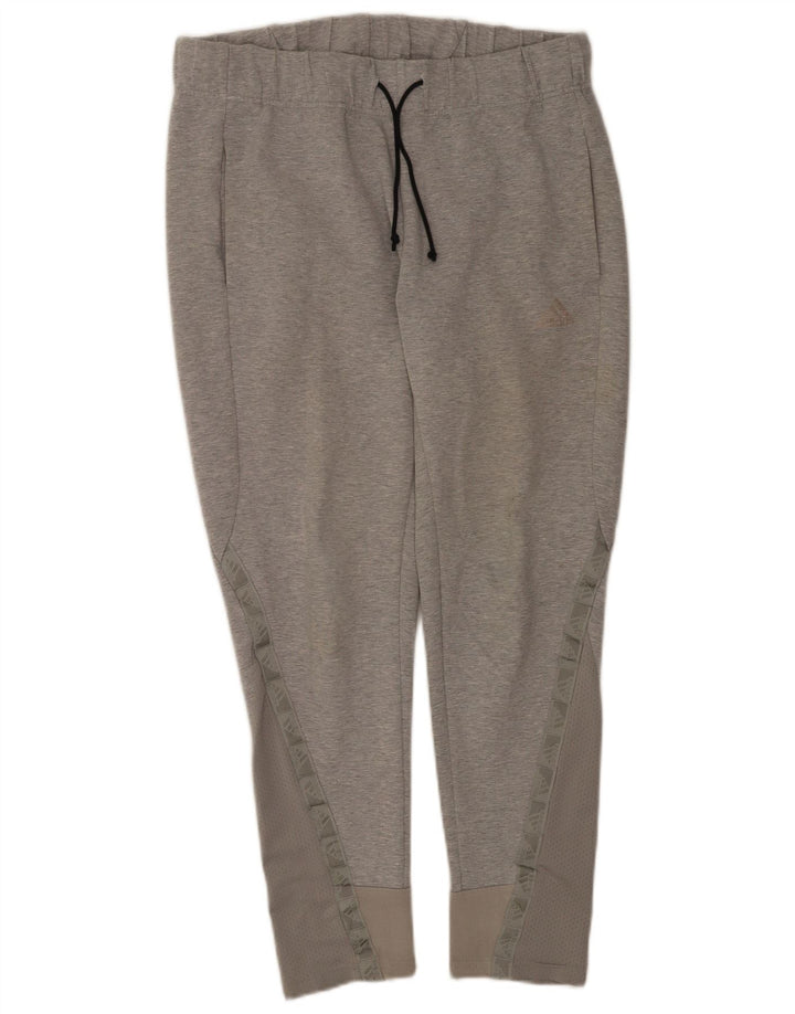 Adidas Womens Graphic Tracksuit Calças UK 14 Médio Cinza Algodão