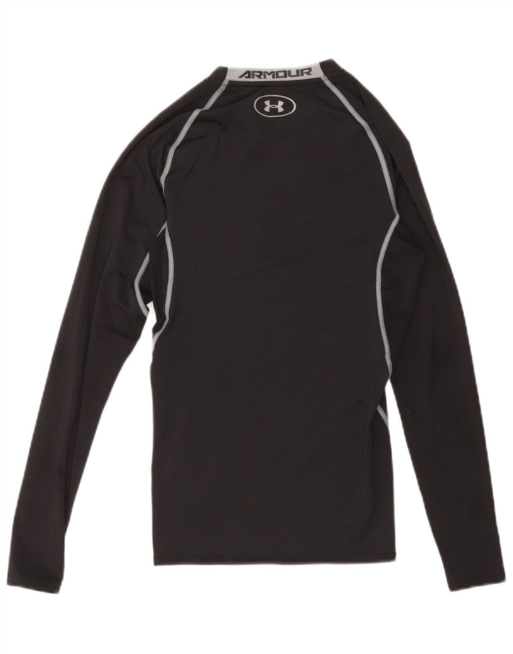 Under Armour Masculino Heat Gear Graphic Top Manga Longa Pequeno Poliéster Preto