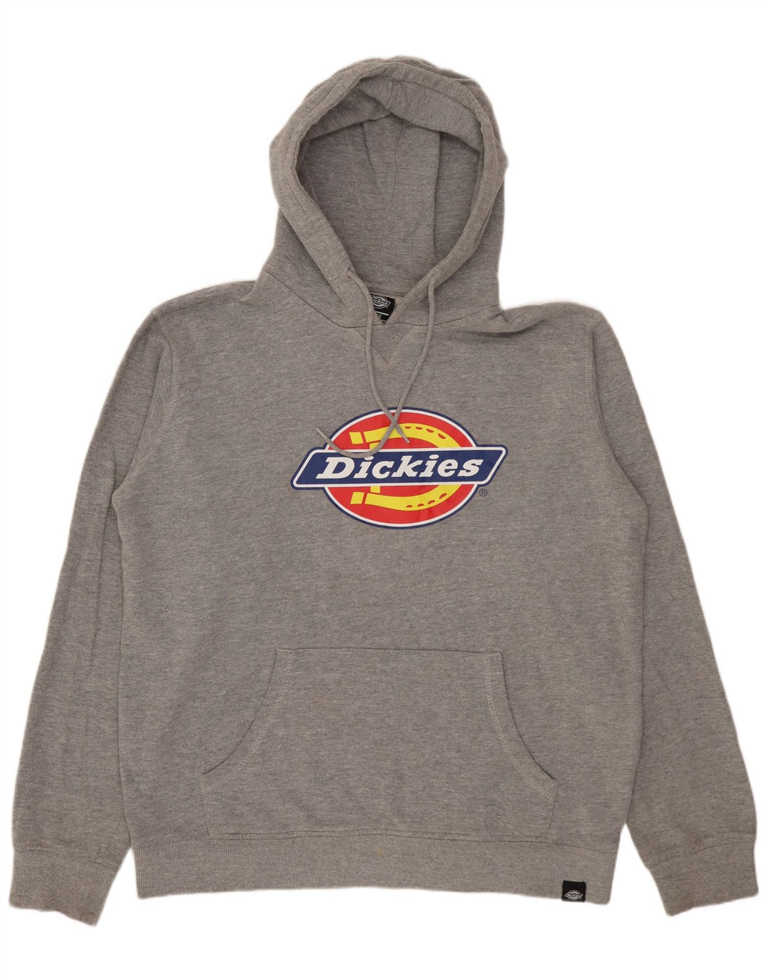 Suéter com capuz gráfico masculino DICKIES grande algodão cinza