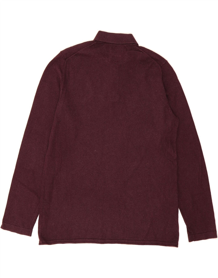 FAT FACE Mens Long Sleeve Polo Shirt Medium Purple Cotton Vintage Fat Face and Second-Hand Fat Face from Messina Hembry 