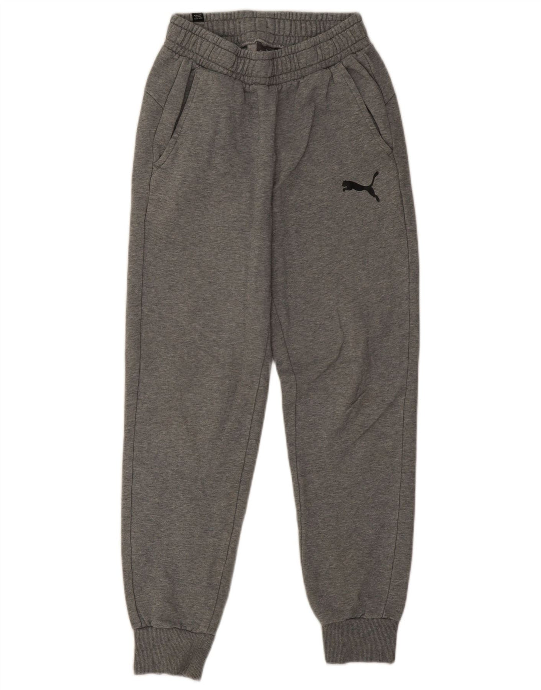 Calça de treino masculina Puma Joggers pequeno algodão manchado cinza