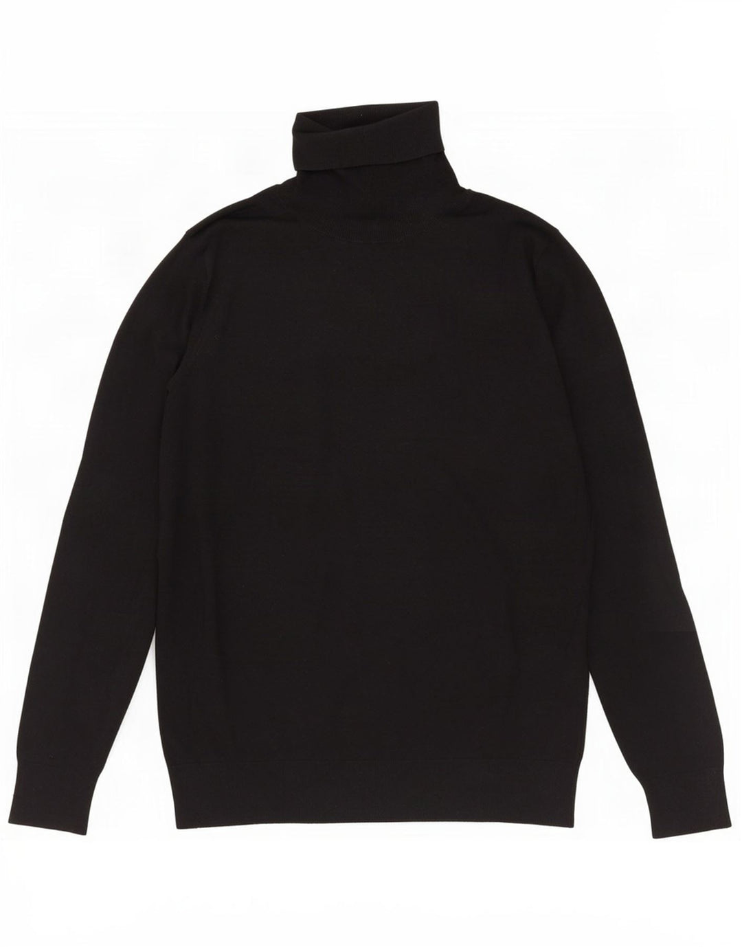Suéter feminino Massimo Dutti com gola redonda Reino Unido 14 grande seda preta