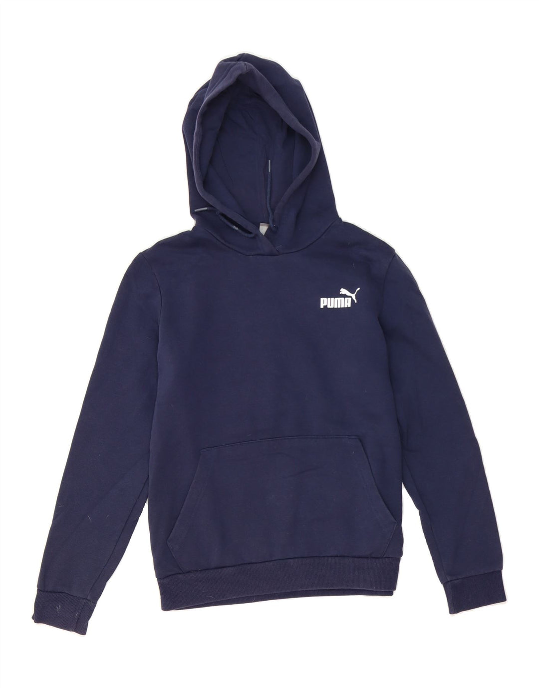 PUMA Womens Hoodie Jumper UK 10 Small Navy Blue Cotton Vintage Puma and Second-Hand Puma from Messina Hembry 
