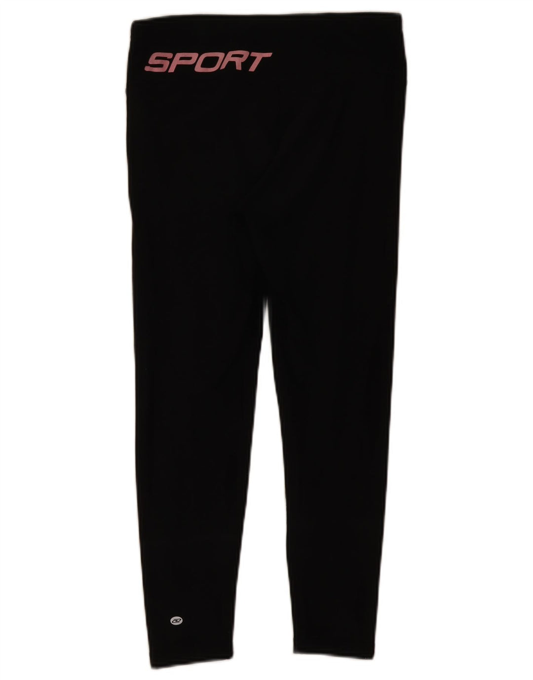 Dkny Womens Crop Graphic Leggings UK 12 Médio Algodão Preto